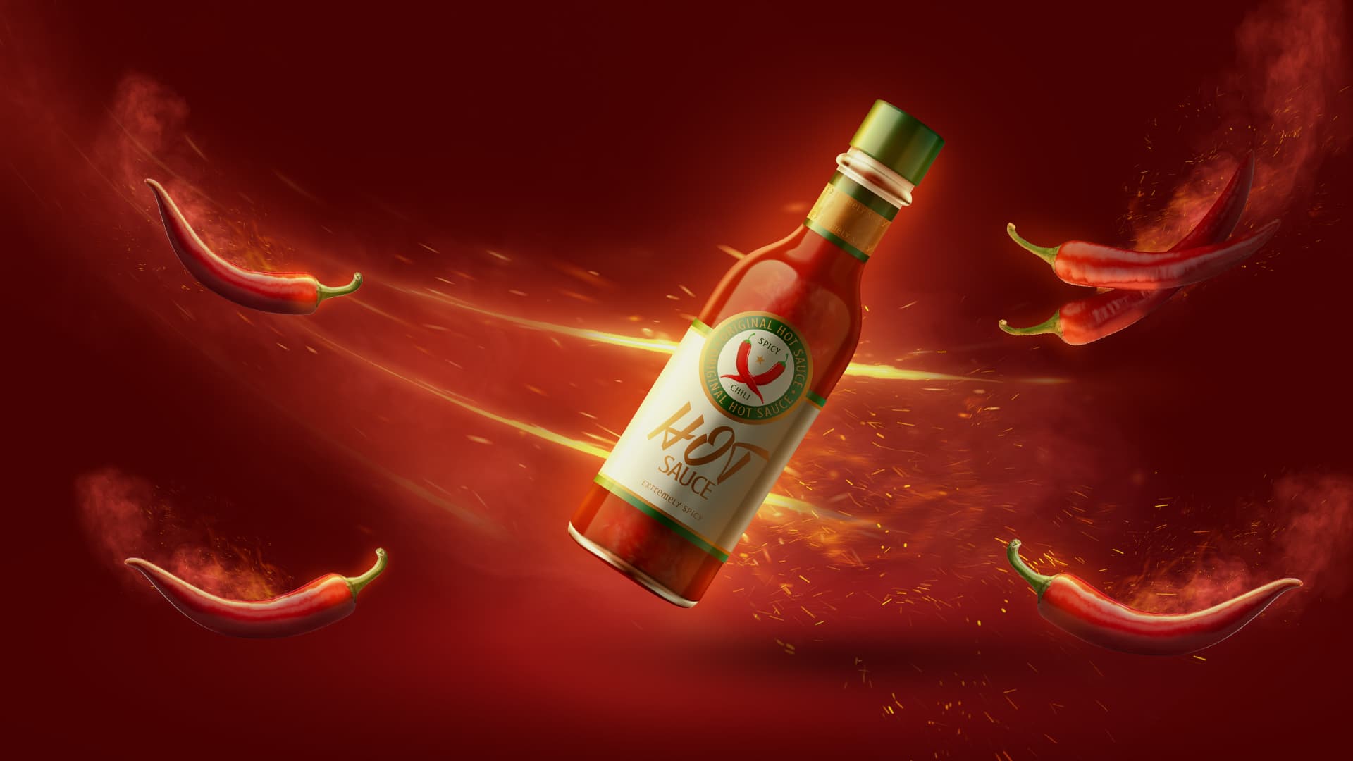 Hot and Spicy food poster graphic design by Shaswot Bhandari