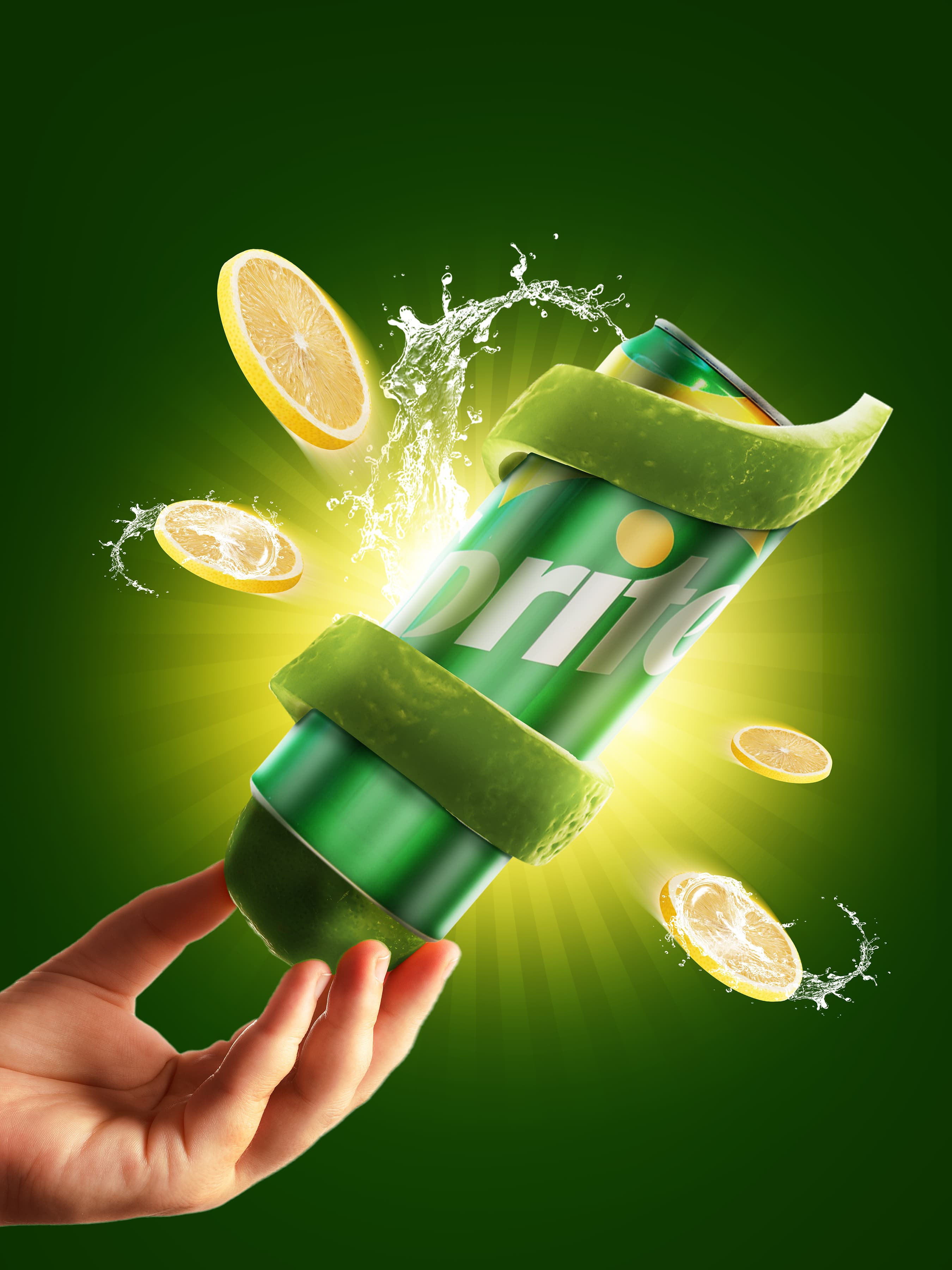 Sprite beverage advertisement graphic design by Shaswot Bhandari